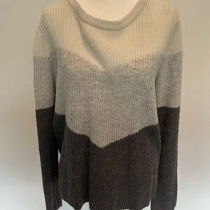 Design History Color Block Pullover Sweater - Neutral‎ Tone - Large